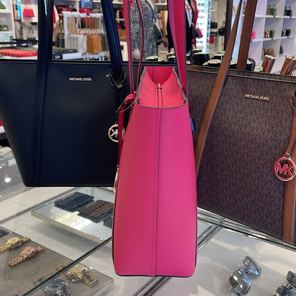 MICHAEL KORS 
Pratt Large Tote Shoulder Bag
COLOR ELECTRIC PINK 
NWT - Picture 6 of 16
